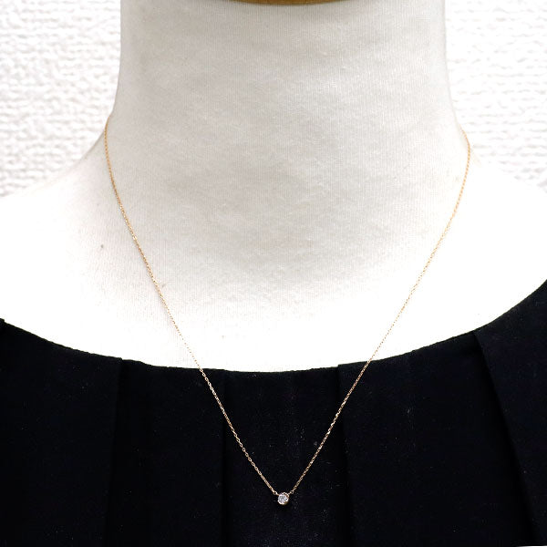 スタージュエリー K18PG ダイヤモンド ペンダントネックレス 0.04ct