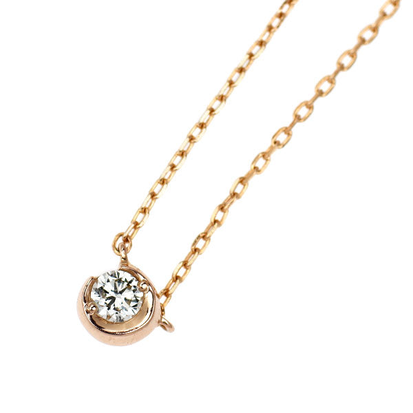 スタージュエリー K18PG ダイヤモンド ペンダントネックレス 0.04ct