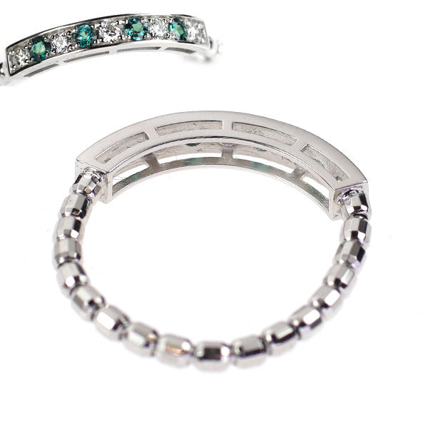 希少 Pt950 アレキサンドライト ダイヤモンド リング 0.16ct D0.14ct 伸縮式
