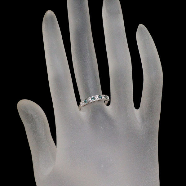 希少 Pt950 アレキサンドライト ダイヤモンド リング 0.16ct D0.14ct 伸縮式