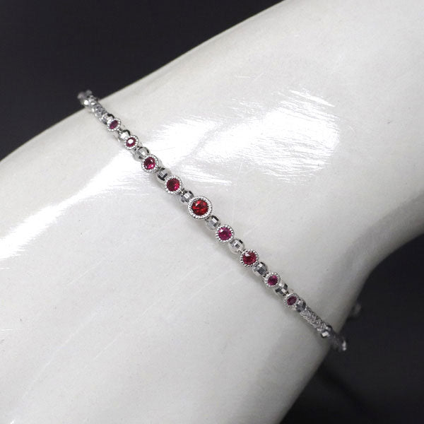 K18WG ルビー バングル 0.33ct 形状記憶 ワイヤー
