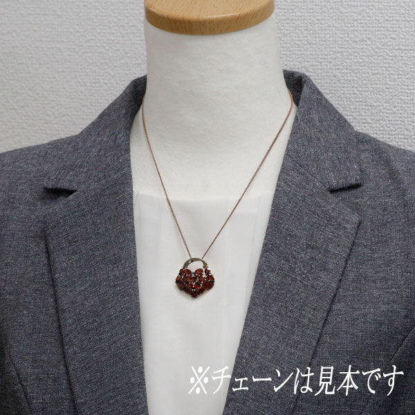 碌山 SV ガーネット ブローチ 兼ペンダントトップ