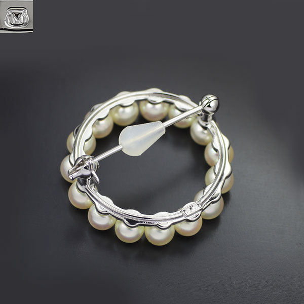 MIKIMOTO アコヤ真珠ブローチ SV ミキモト SV アコヤ真珠 ブローチ 径約4.2-4.4mm — セルビーオンライン