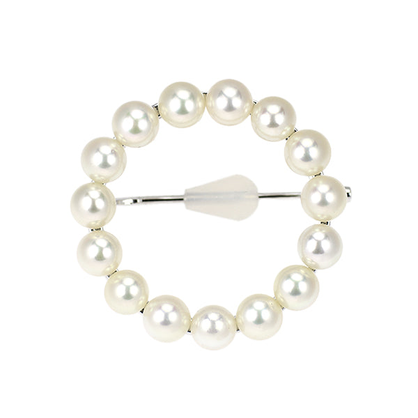 MIKIMOTO アコヤ真珠ブローチ SV ミキモト SV アコヤ真珠 ブローチ 径約4.2-4.4mm — セルビーオンライン