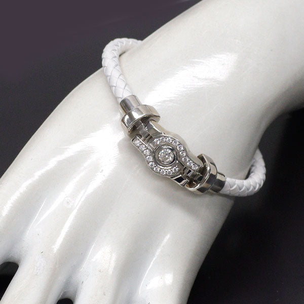 革/ SV/ マグネット ダイヤモンド ジルコニア ブレスレット 0.358ct G SI1 G