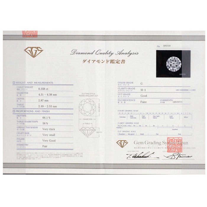 革/ SV/ マグネット ダイヤモンド ジルコニア ブレスレット 0.358ct G SI1 G