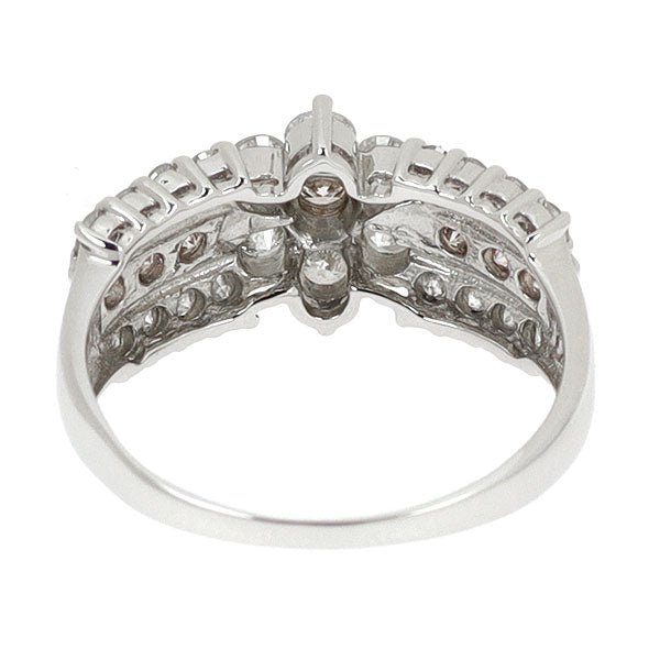 Pt1000 天然ピンクダイヤモンド リング 0.20ct D0.80ct フラワー