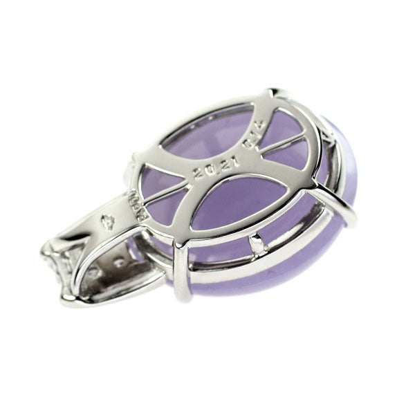Pt900 ラベンダー翡翠 ダイヤモンド ペンダントトップ 20.21ct D0.14ct