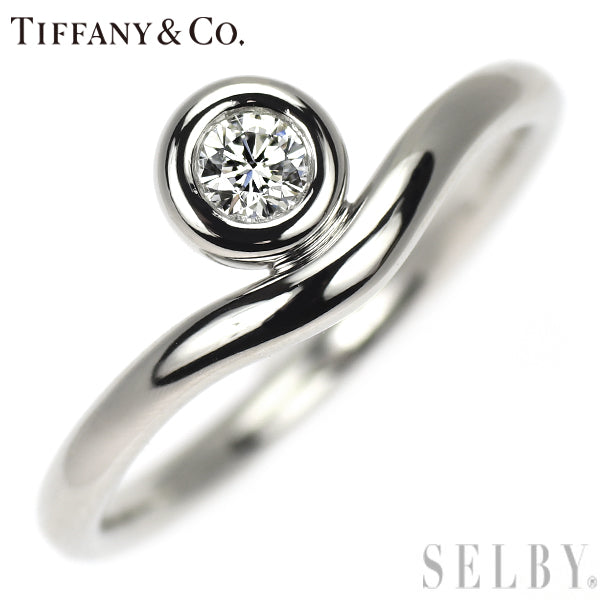 ティファニー Pt950 ダイヤモンド リング カーブドバイザヤード