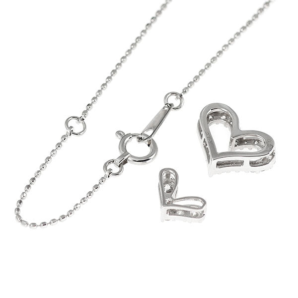 K10WG ダイヤモンド ペンダントネックレス 0.30ct セパレート 3WAY ハート
