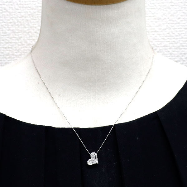 K10WG ダイヤモンド ペンダントネックレス 0.30ct セパレート 3WAY ハート