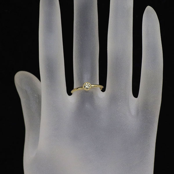 K18YG ダイヤモンド リング 0.15ct