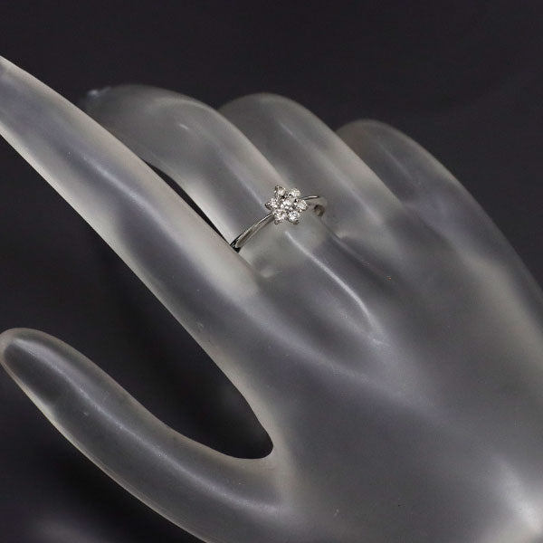K10WG ダイヤモンド リング 0.20ct  フラワー