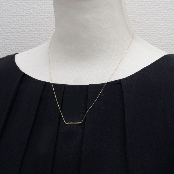 K18YG ダイヤモンド ペンダントネックレス