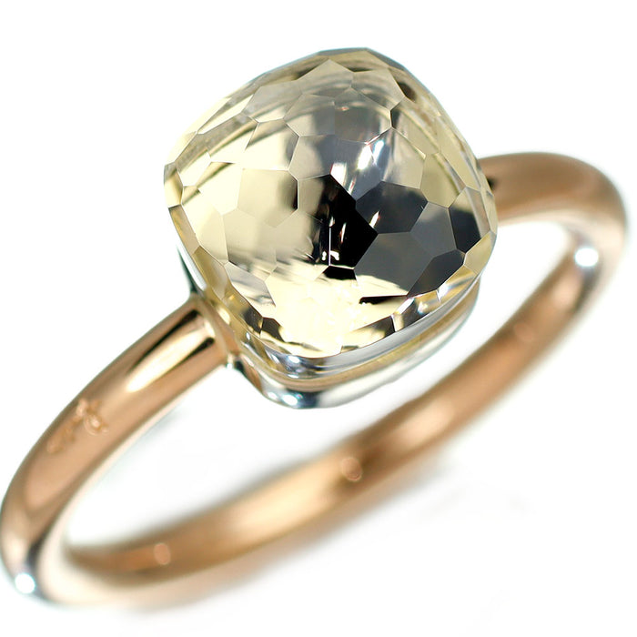 ポメラート K18WG/PG ホワイトトパーズ リング ヌード プチ 52号