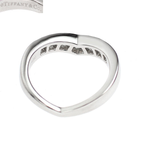 ティファニー Pt950 ダイヤモンド リング Vバンド ピンキー