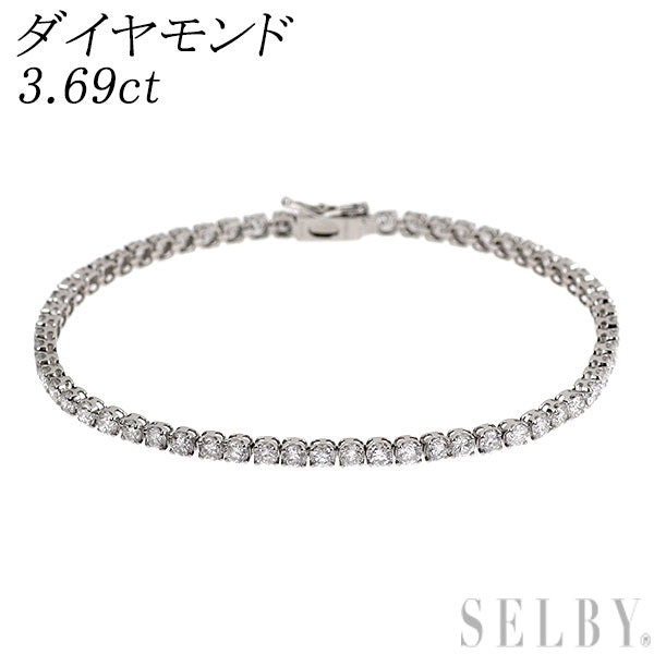 Pt950/ Pt850 ダイヤモンド テニス ブレスレット 3.69ct