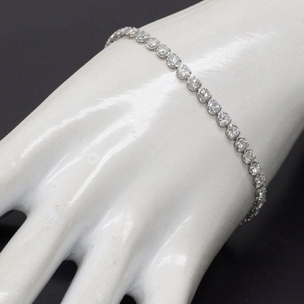 ダイヤモンド テニスブレスレット Pt850 5ct 楽天市場】Pt850【5.0ct】豪華 ダイヤモンド テニスブレスレット【送料