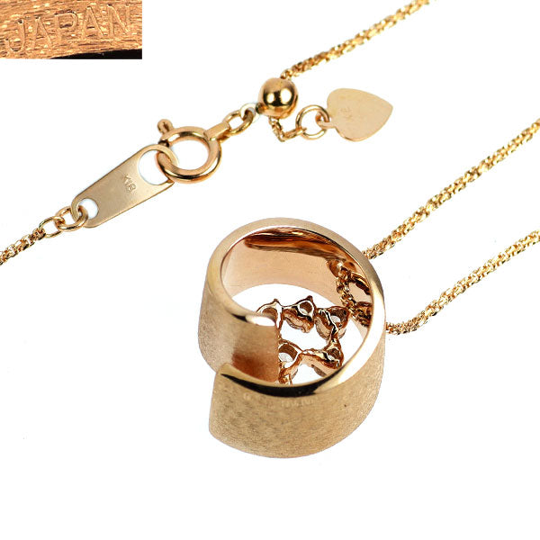 ラッセル K18PG ダイヤモンド ペンダントネックレス 0.35ct ブーケシリーズ
