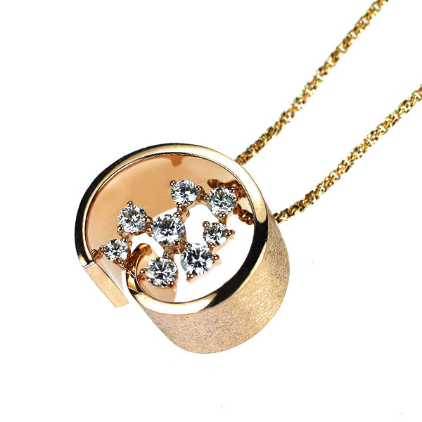 ラッセル K18PG ダイヤモンド ペンダントネックレス 0.35ct ブーケシリーズ