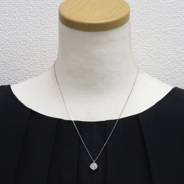 K18WG ダイヤモンド  ペンダントネックレス 0.504ct D0.26ct