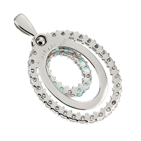 K18WG パライバトルマリン ダイヤモンド ペンダントトップ 0.30ct D0.85ct