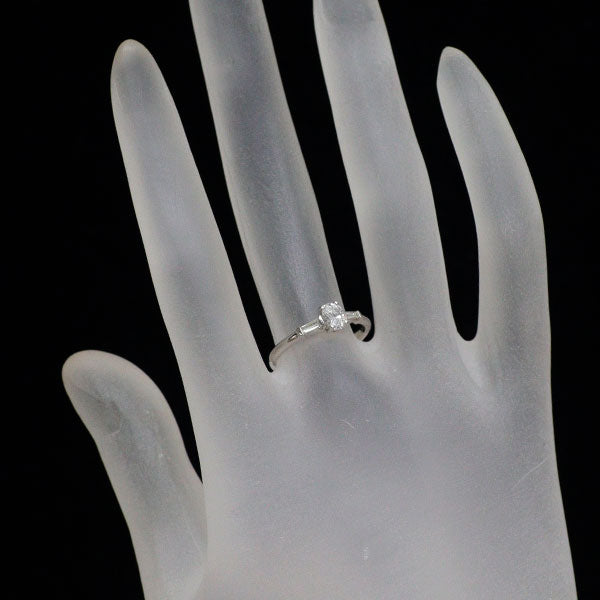 平和堂貿易 Pt950 オーバルカット ダイヤモンド リング 0.285ct D VS2 D0.12ct