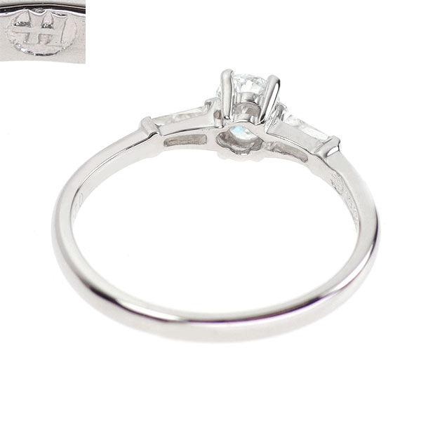 平和堂貿易 Pt950 オーバルカット ダイヤモンド リング 0.285ct D VS2 D0.12ct