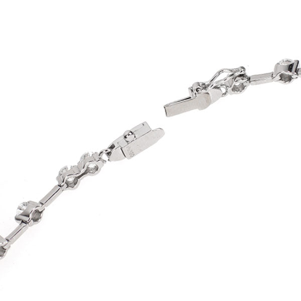 Pt850 ダイヤモンド ブレスレット 2.424ct ステーション