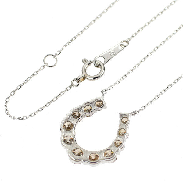 Pt900/ Pt850 ダイヤモンド ペンダントネックレス 1.00ct 馬蹄