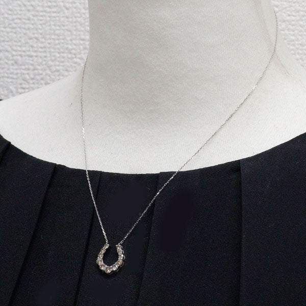 Pt900/ Pt850 ダイヤモンド ペンダントネックレス 1.00ct 馬蹄