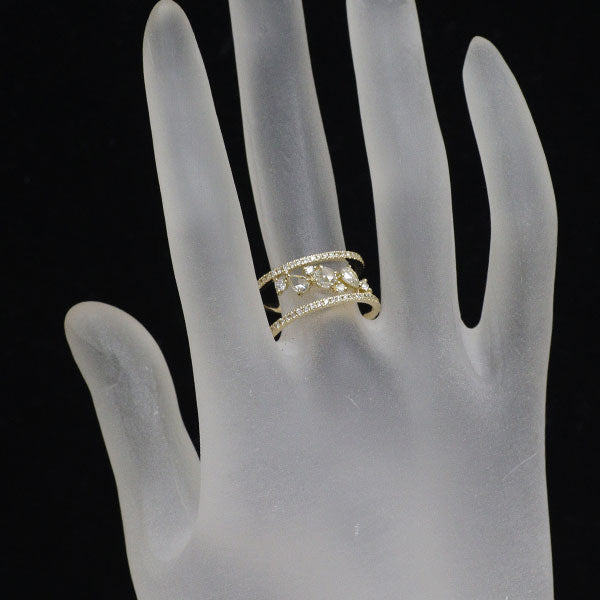 K18YG ローズカット/ラウンドブリリアント ダイヤモンド リング 0.70ct