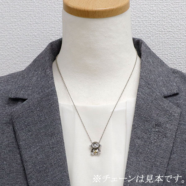 ブラックコーティング/ K18YG/WG ダイヤモンド ペンダントトップ 0.55ct 猿 アニマル