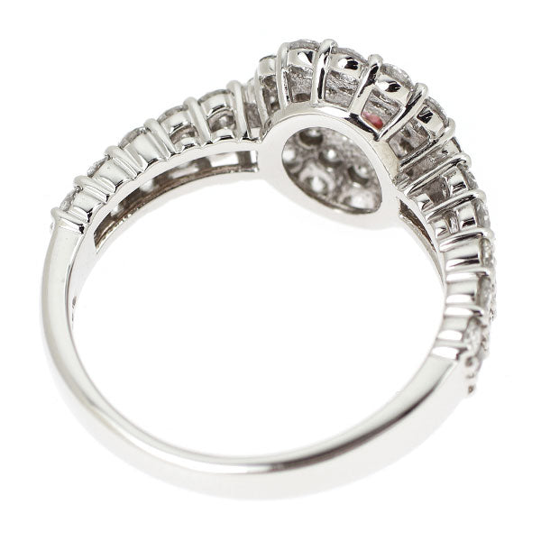希少 Pt900/K18PG 天然ビビッドピンク ダイヤモンド リング 0.208ct FVPP I1 D1.26ct