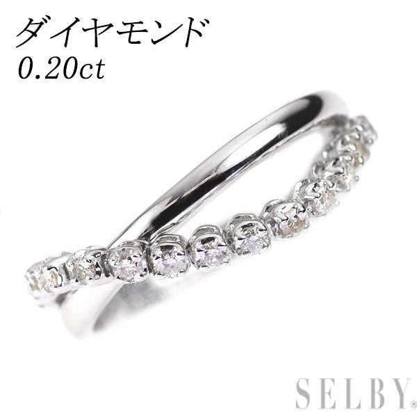K18WG ダイヤモンド リング 0.20ct