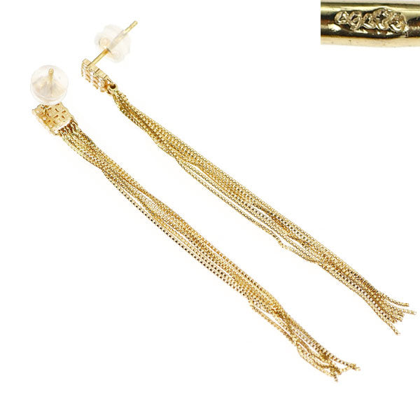 アガット/agete K18YG/ K14YG ローズカット ダイヤモンド ピアス 0.14