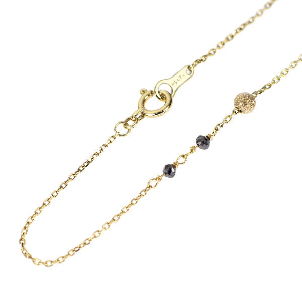 【アガット】ブラックダイヤ　ブレスレット　K10YG アガット K10YG 天然ブラックダイヤモンド ブレスレット — セルビー