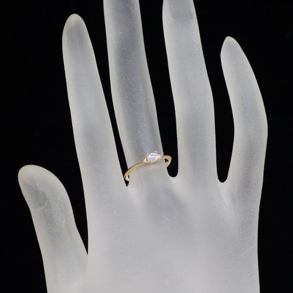 アガット K18YG オパール ダイヤモンド リング D0.016ct