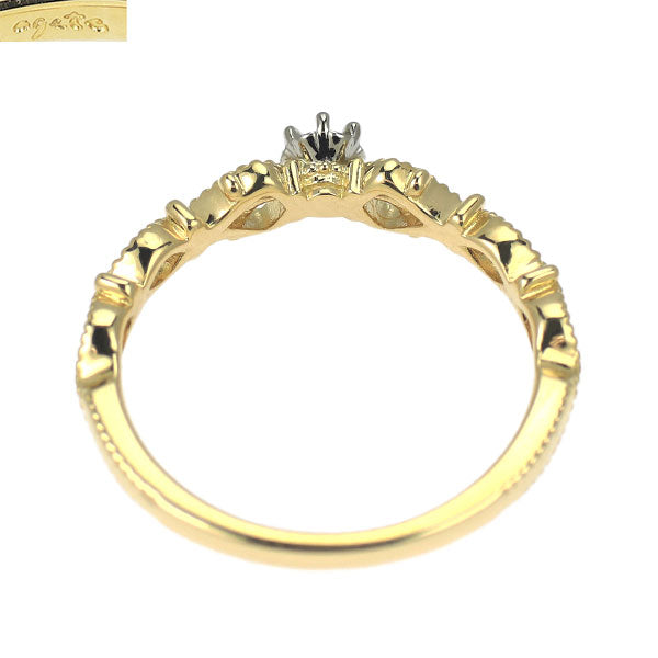 アガット/agete K18YG/WG ダイヤモンド リング 0.03ct アンティークレース