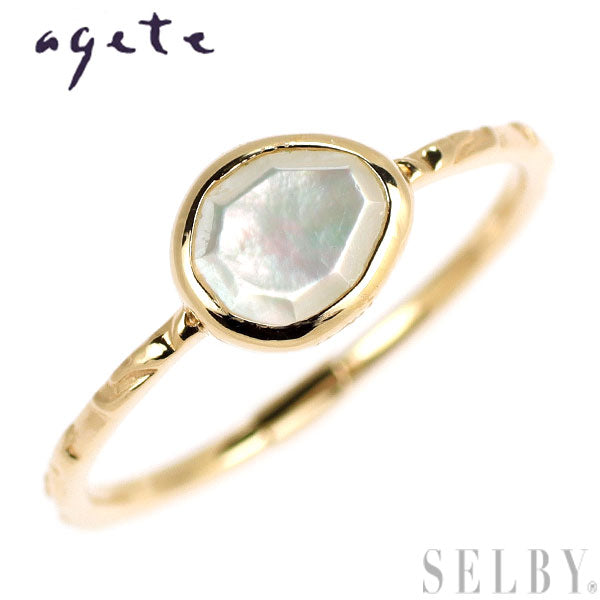 アガット K10PG シェル リング — セルビーオンラインストア