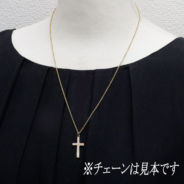 アガット K10YG 淡水シードパール ペンダントトップ クロス