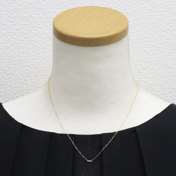 アガット K10YG ダイヤモンド ペンダントネックレス 0.02ct