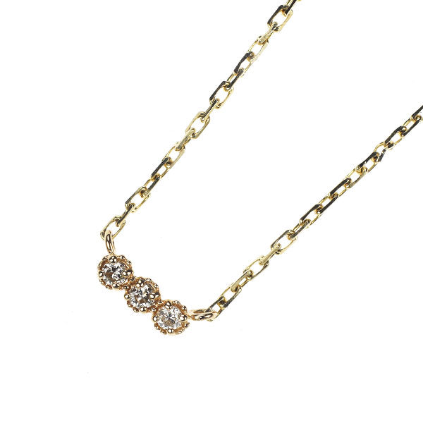 アガット K10YG ダイヤモンド ペンダントネックレス 0.02ct