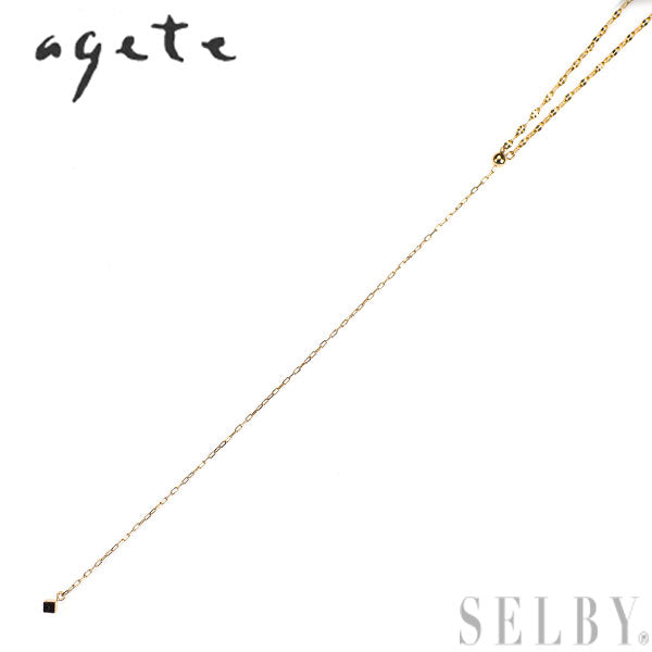 アガット/agete K10YG デザイン ネックレス Y字