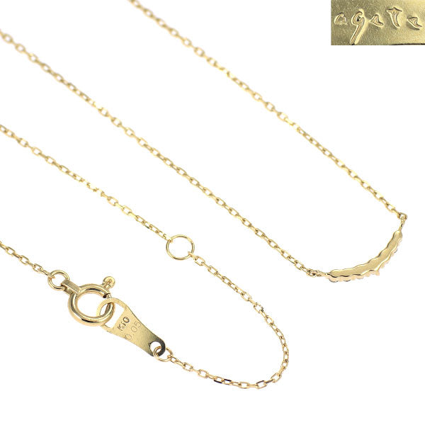 アガット/agete K10YG ダイヤモンド ペンダントネックレス 0.05ct
