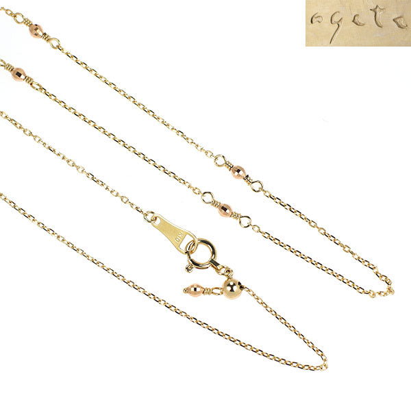 agete　k10yg ペンダントネックレス アガット/agete K10YG デザイン ネックレス — セルビーオンラインストア