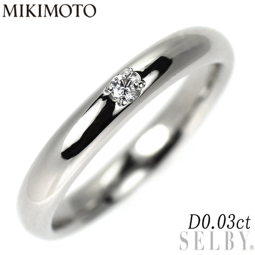 ミキモト Pt950 ダイヤモンド リング 0.03ct — セルビーオンラインストア