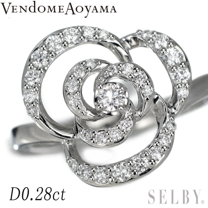 ヴァンドーム青山 Pt950 ダイヤモンド リング D0.28ct クリスティーヌ 現行モデル
