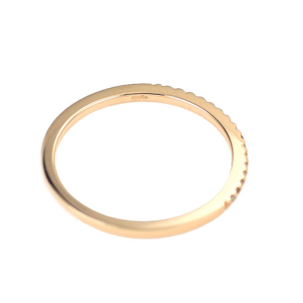 アガット K10PG ダイヤモンド リング 0.05ct ハーフエタニティ