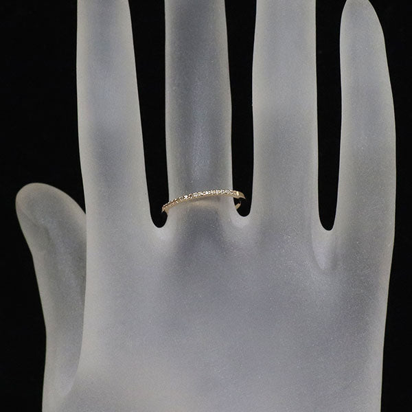 アガット K10PG ダイヤモンド リング 0.05ct ハーフエタニティ